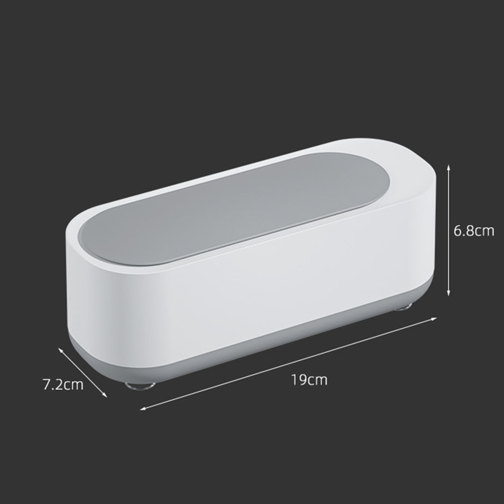 Ultrasonic jewelry and lens cleaner machine dimensions: 19cm x 7.2cm x 6.8cm