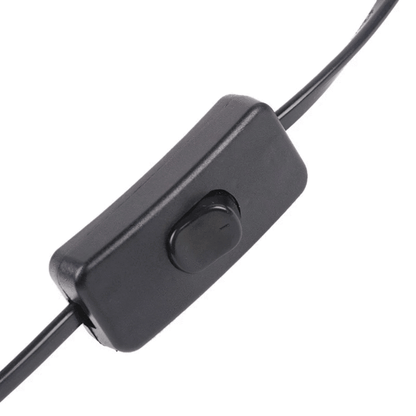Inline control switch box on a black power cable for the high-pressure car wash spray gun